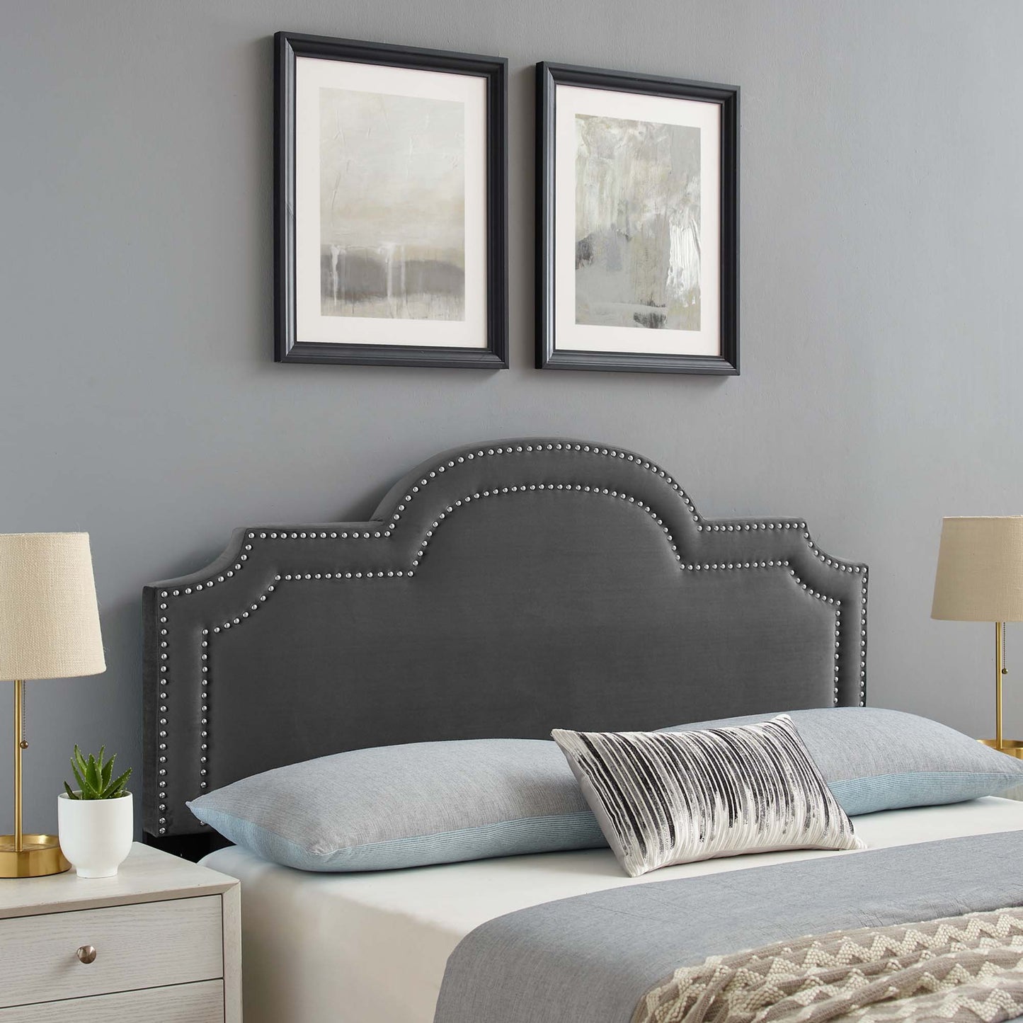 Belinda Performance Velvet King/California King Headboard