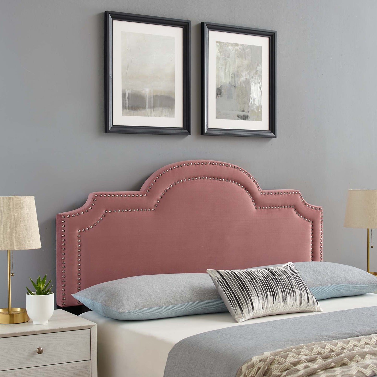 Belinda Performance Velvet King/California King Headboard