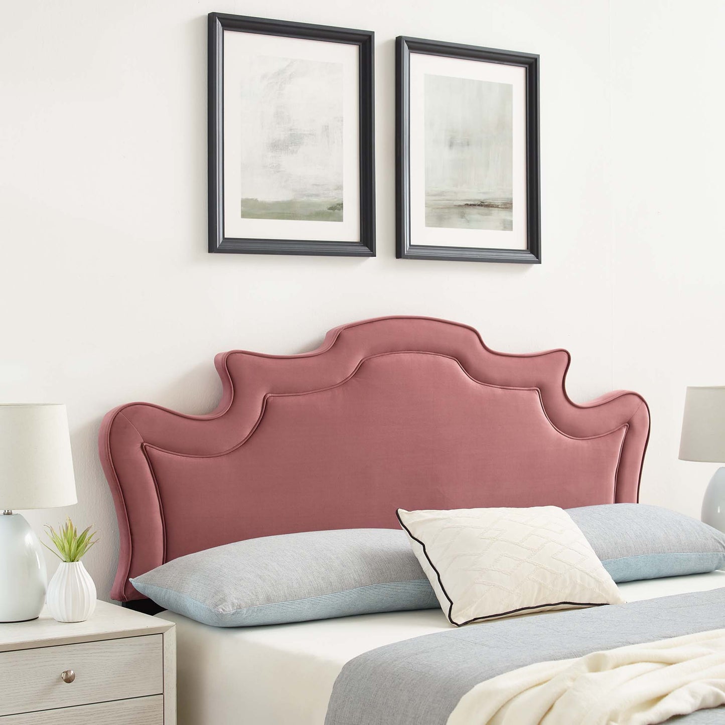 Evangeline Performance Velvet Twin Headboard