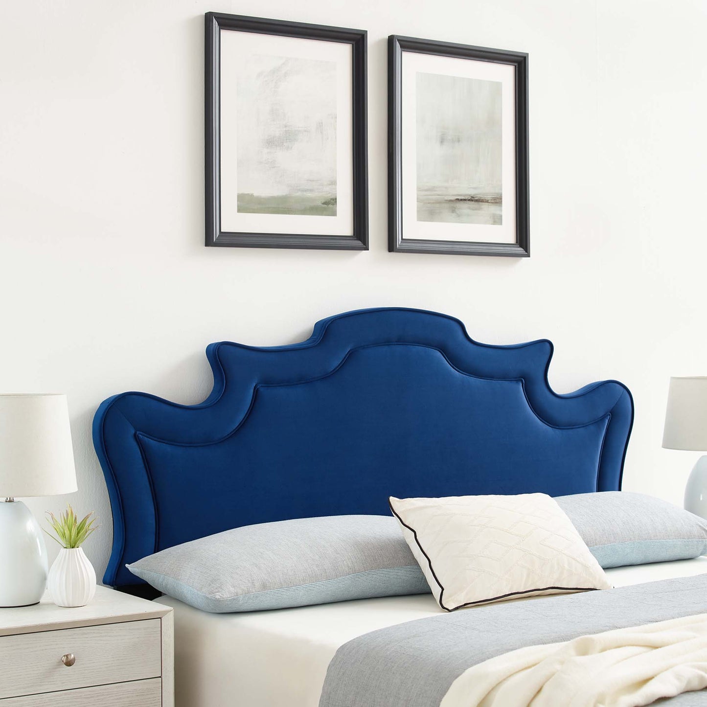 Evangeline Performance Velvet Twin Headboard