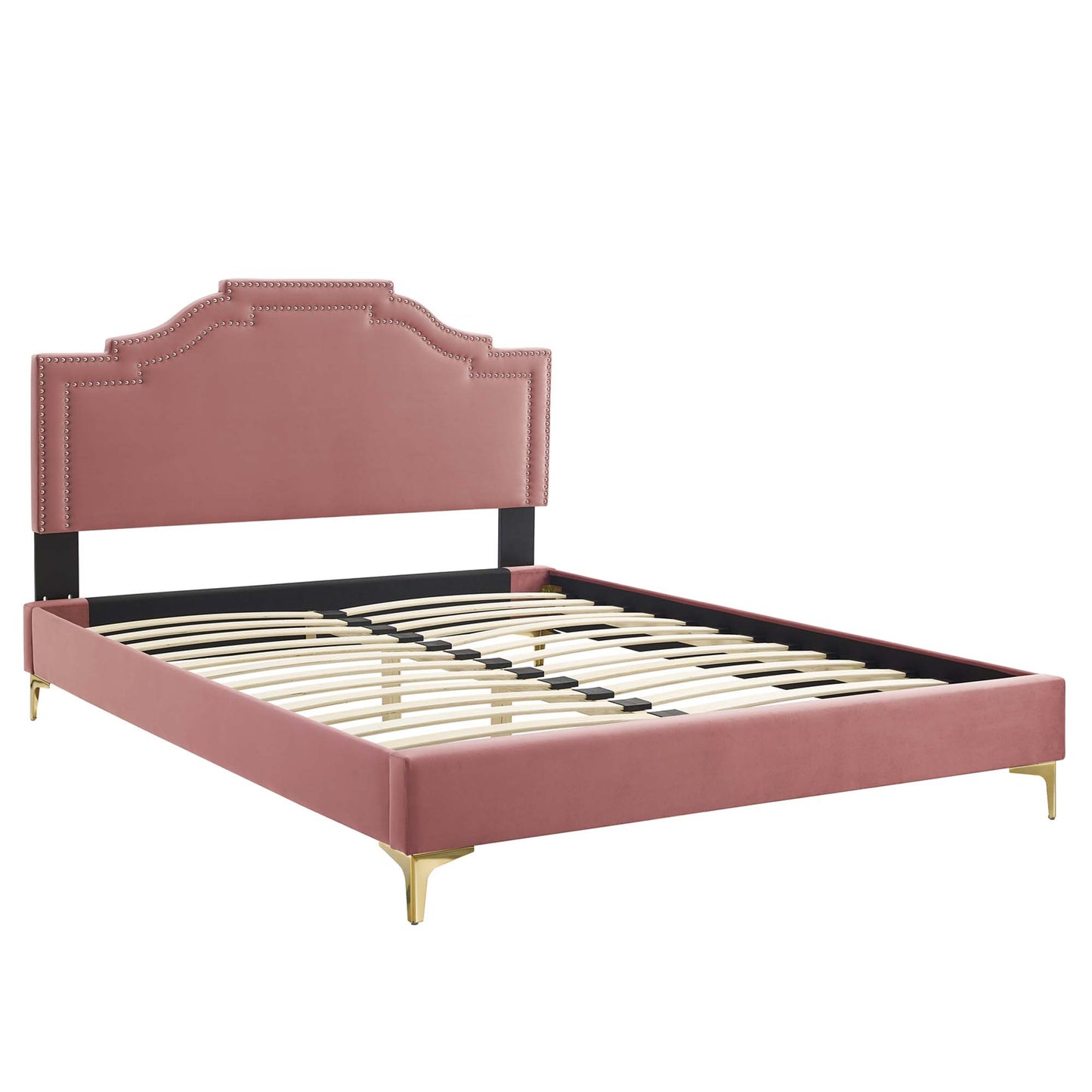 Adelaide Performance Velvet Queen Platform Bed