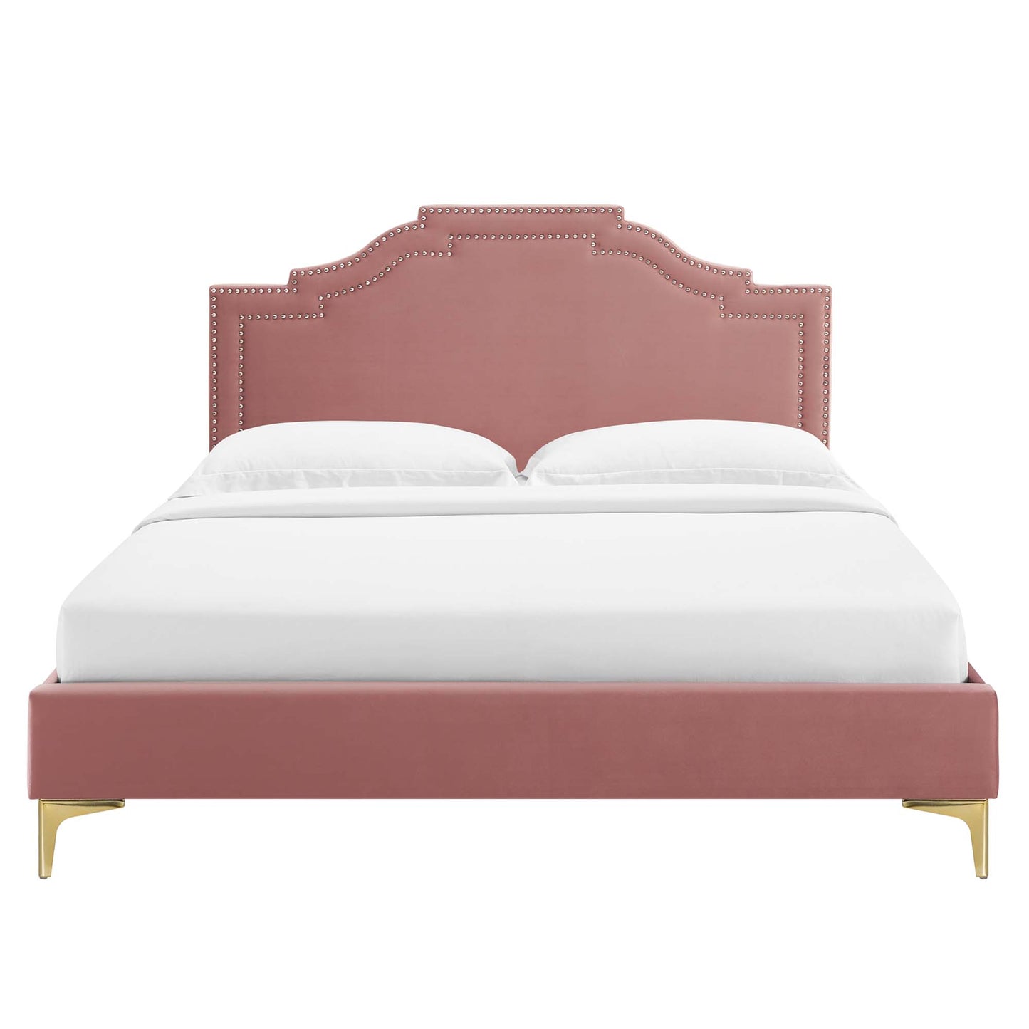 Adelaide Performance Velvet Queen Platform Bed