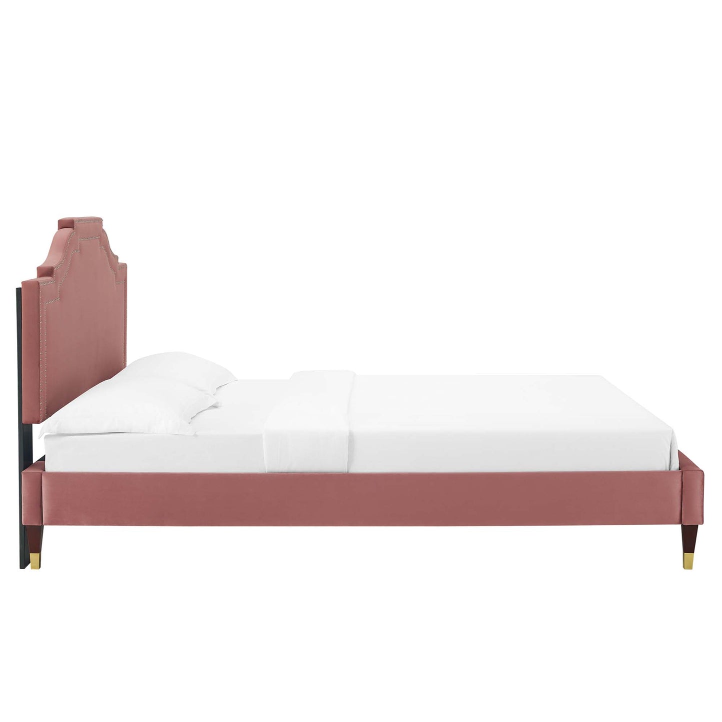 Adelaide Performance Velvet Queen Platform Bed