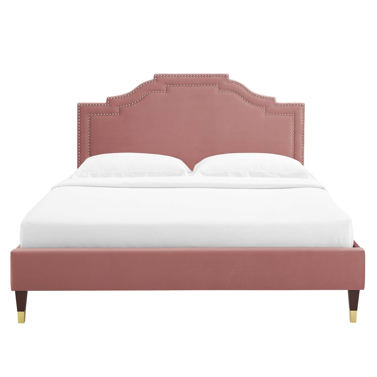 Adelaide Performance Velvet Queen Platform Bed