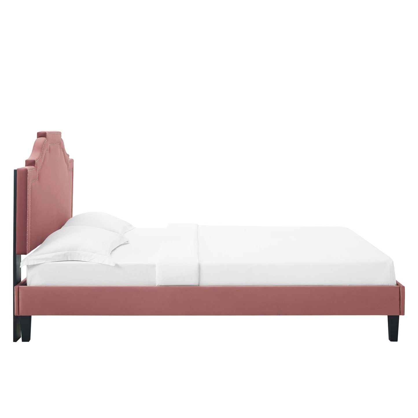 Adelaide Performance Velvet Queen Platform Bed