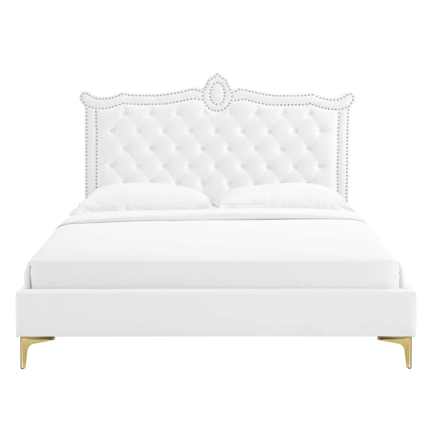 Clara Performance Velvet Queen Platform Bed