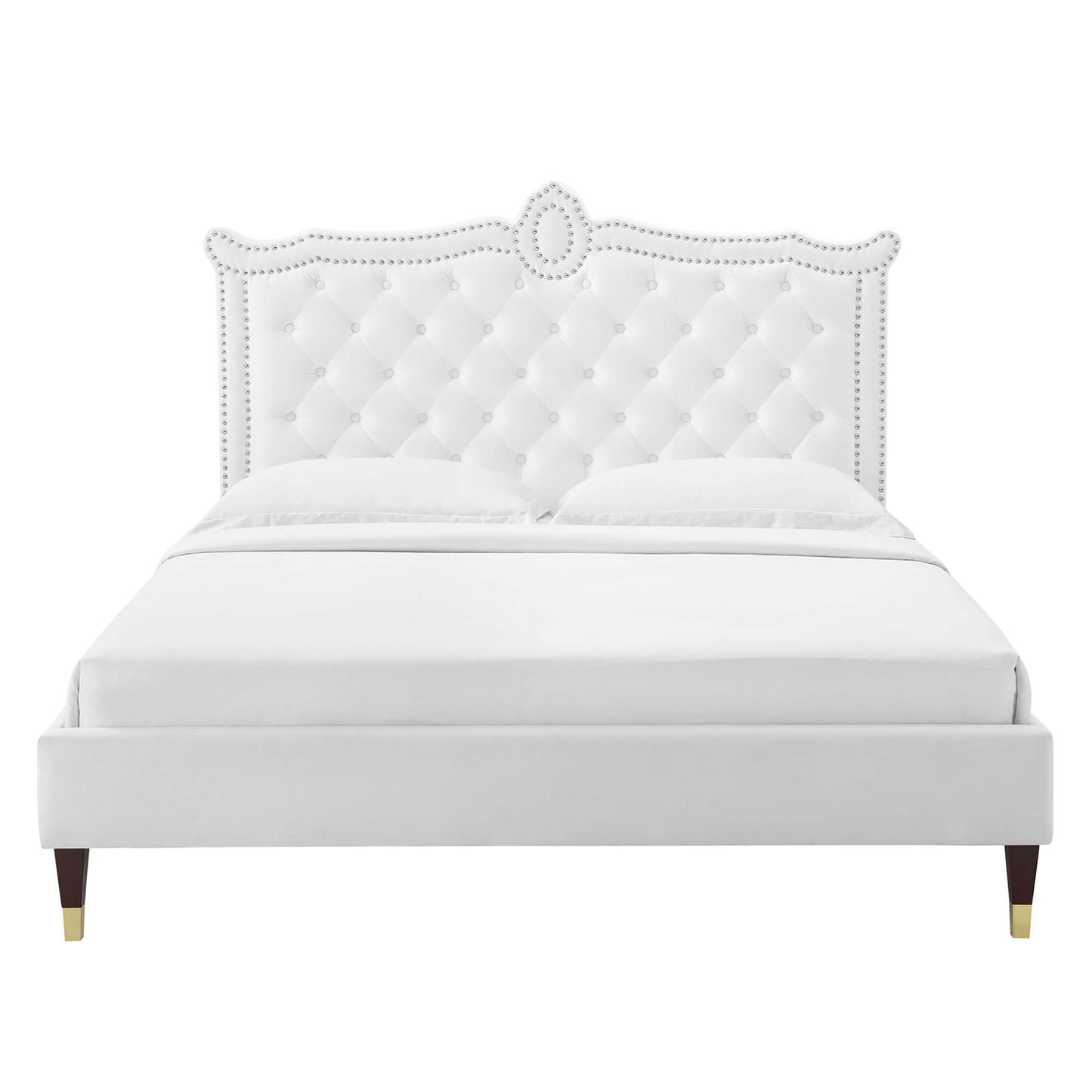 Clara Performance Velvet Queen Platform Bed