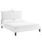 Cama Queen con plataforma de terciopelo Clara Performance de Modway