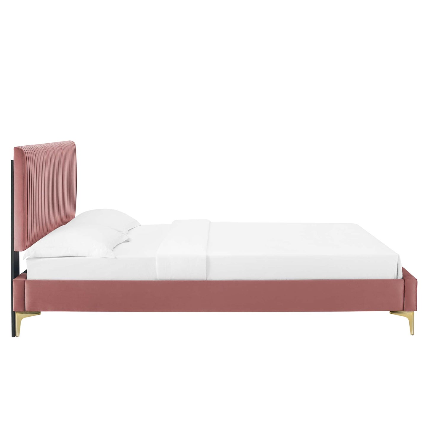 Peyton Performance Velvet Queen Platform Bed