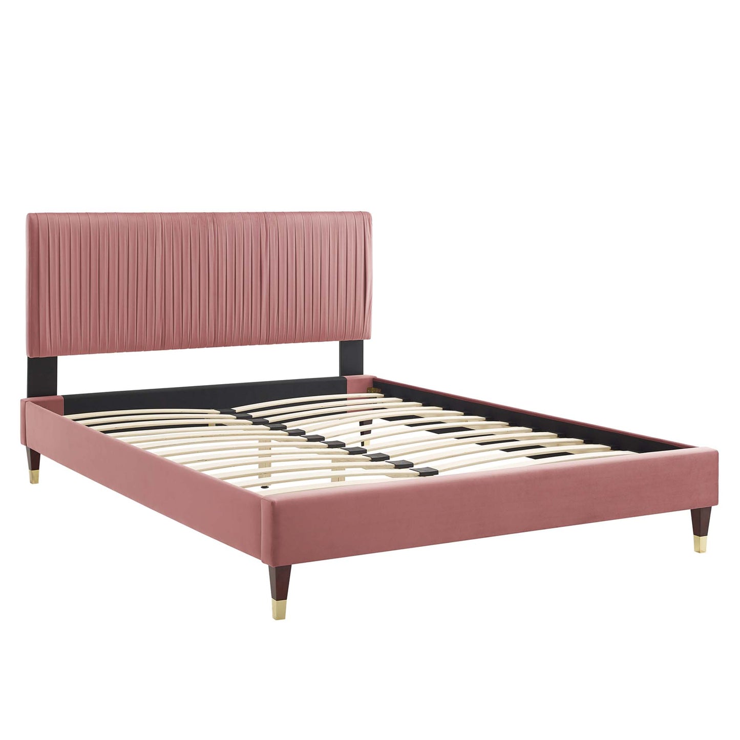 Peyton Performance Velvet Queen Platform Bed