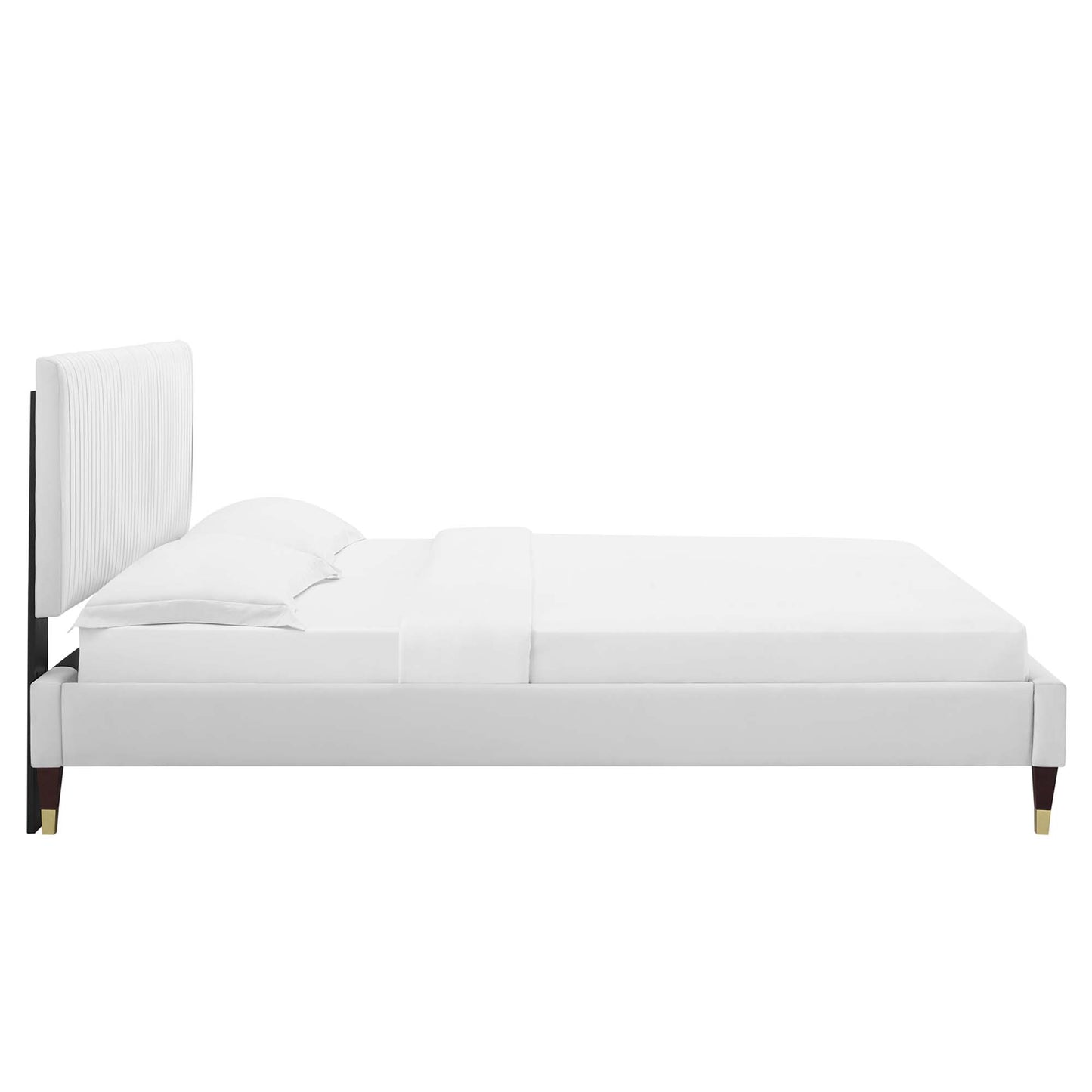 Peyton Performance Velvet Queen Platform Bed