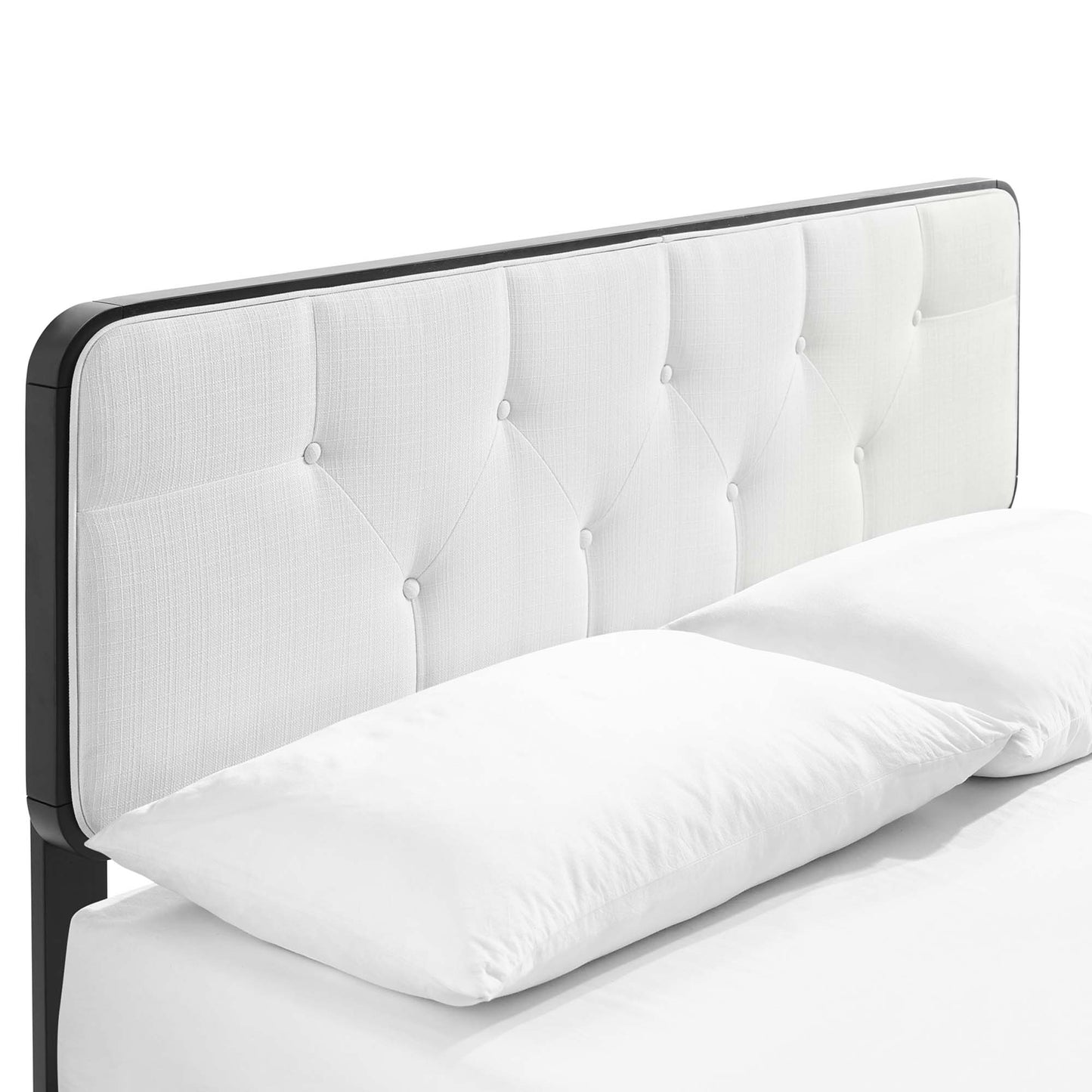 Bridgette Wood Full Platform Bed With Angular Frame