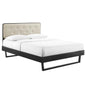 Bridgette Wood King Platform Bed With Angular Frame