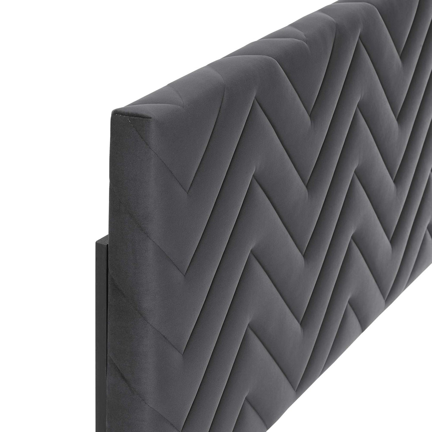 Tête de lit Mercy Chevron en velours touffeté Performance King/California King par Modway