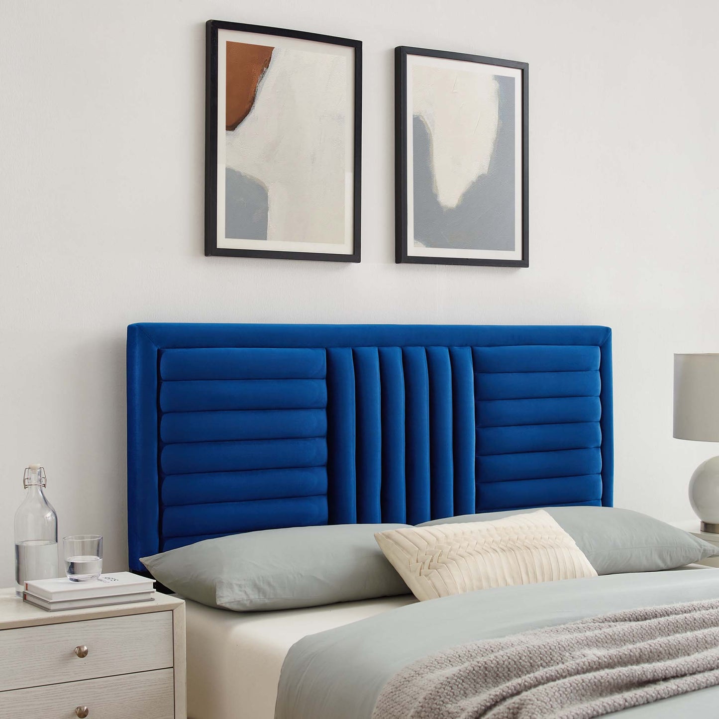 Believe Channel Tufted Performance Velvet Twin Headboard