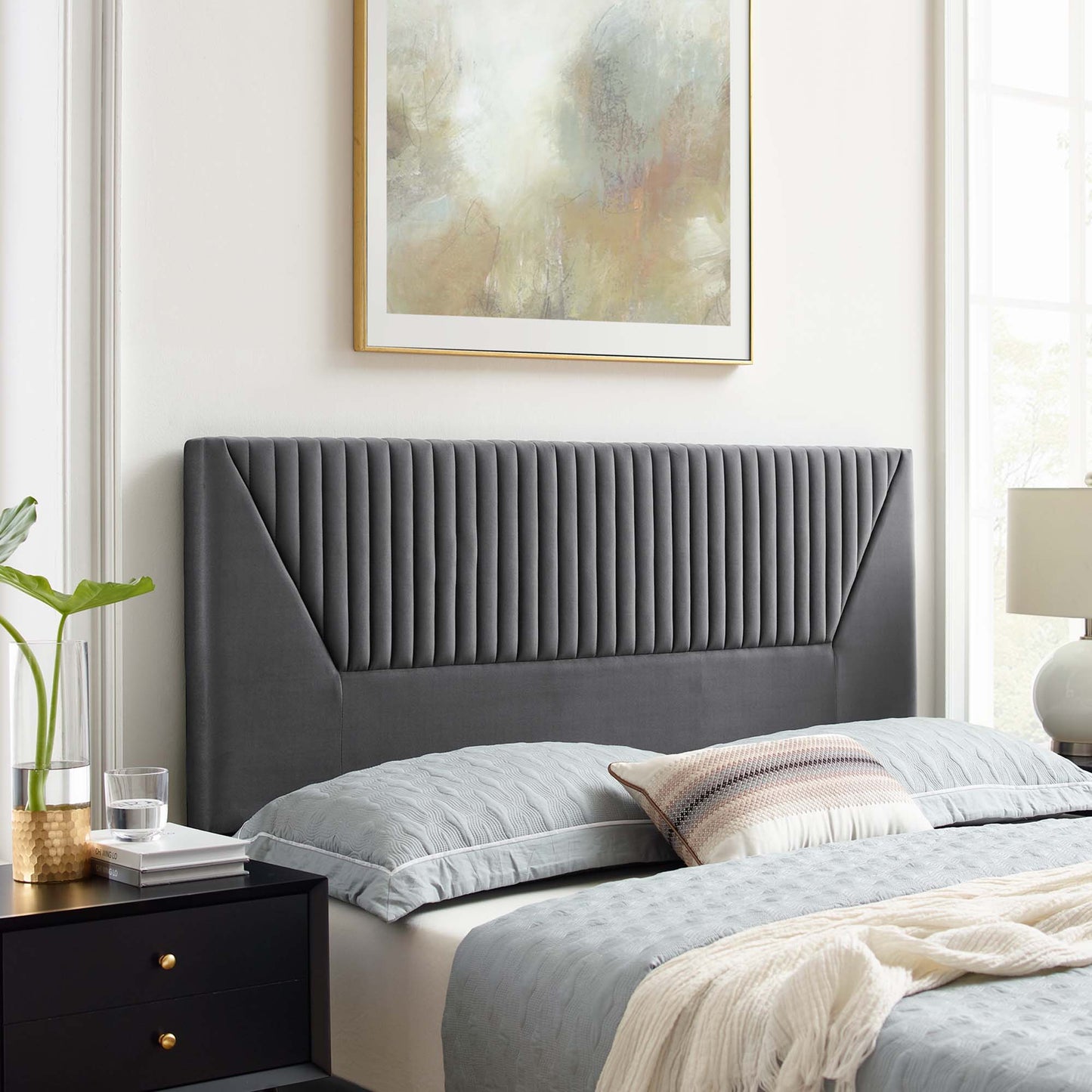 Patience Channel Tufted Performance Velvet Twin Headboard