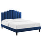 Elise Performance Velvet Queen Platform Bed