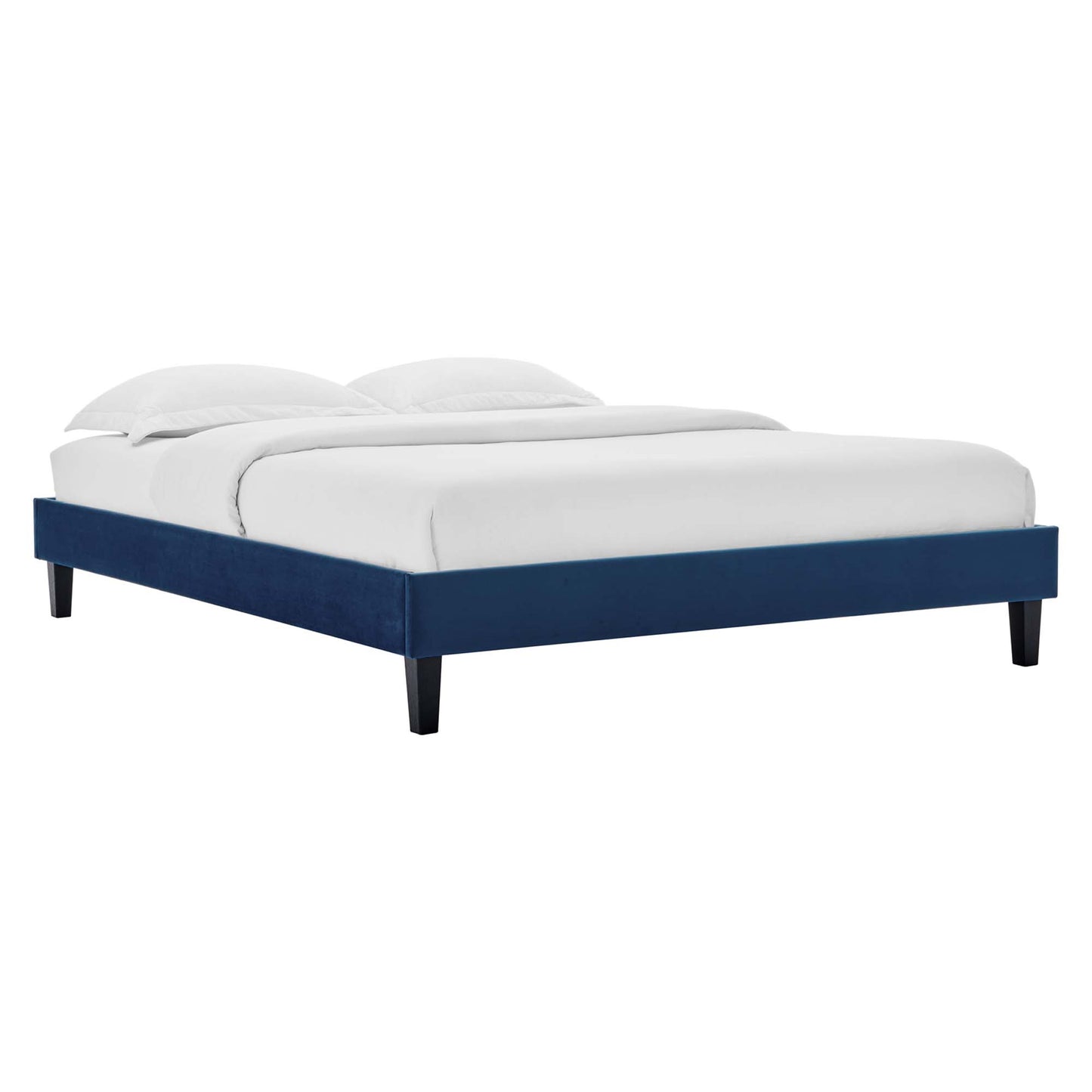 Elise Performance Velvet Queen Platform Bed