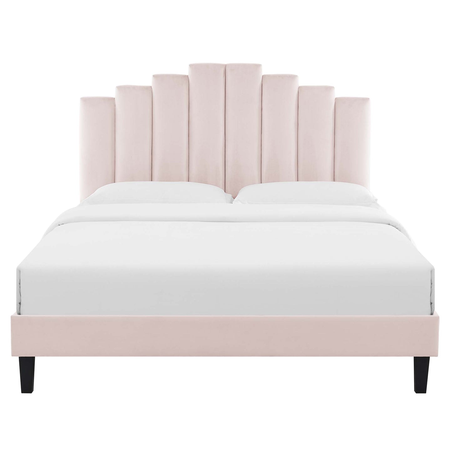 Elise Performance Velvet Queen Platform Bed