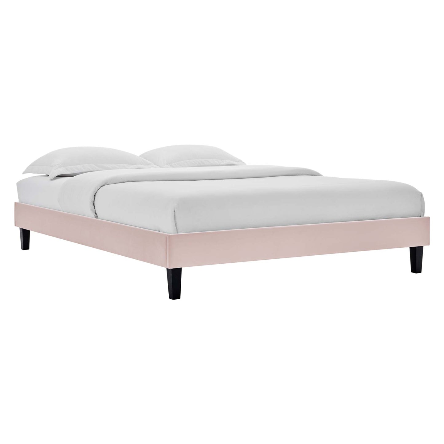 Elise Performance Velvet Queen Platform Bed