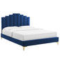 Elise Performance Velvet Queen Platform Bed