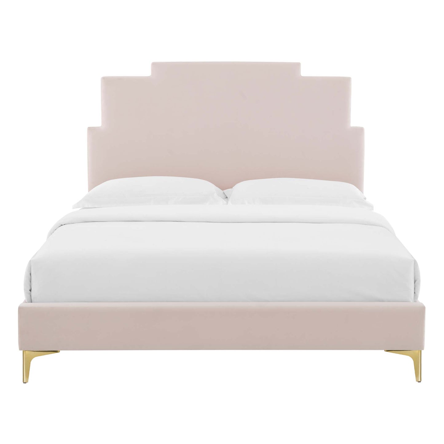 Lindsey Performance Velvet Queen Platform Bed