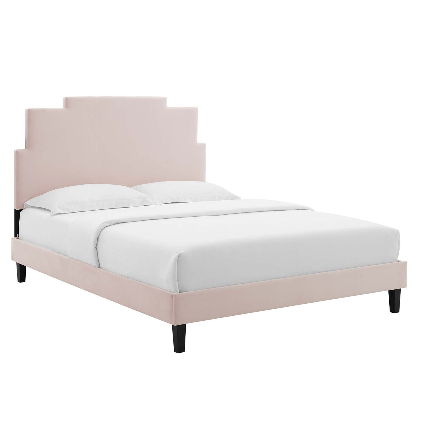 Lindsey Performance Velvet Queen Platform Bed