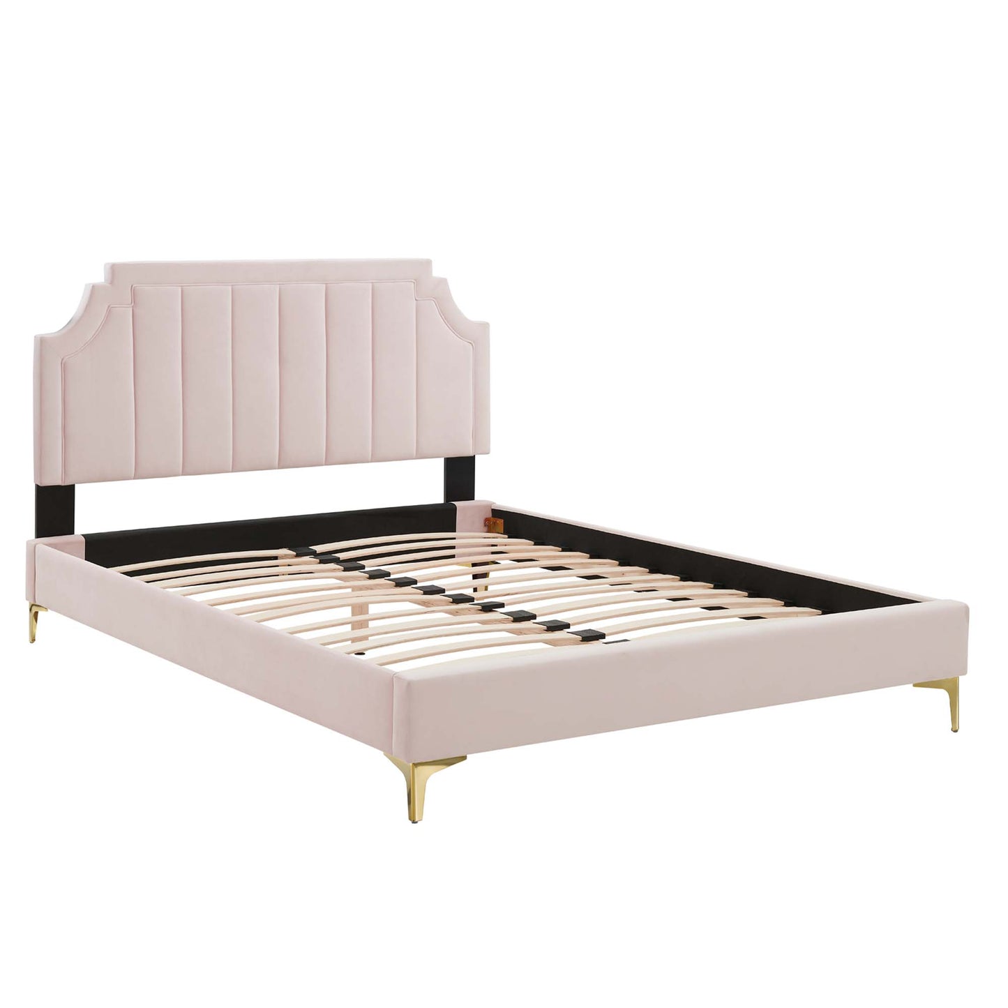 Sienna Performance Velvet Queen Platform Bed