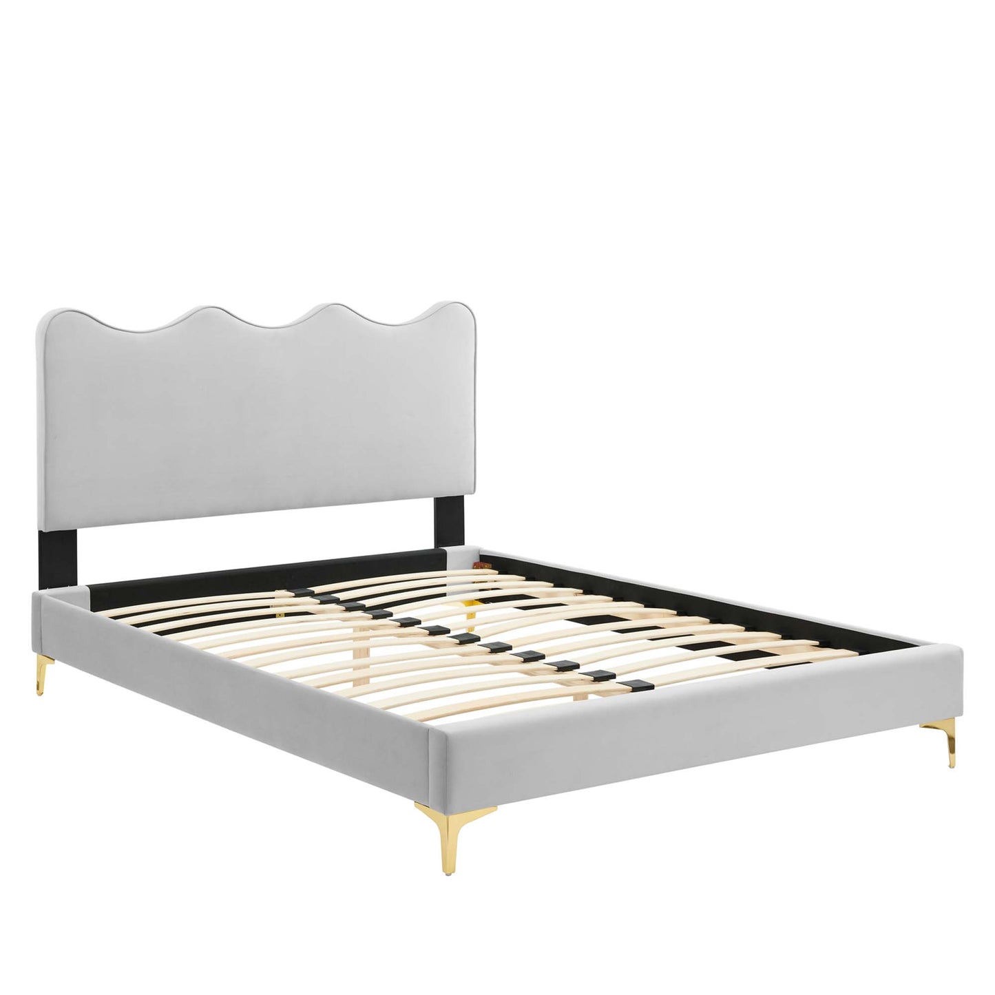 Current Performance Velvet Twin Platform Bed