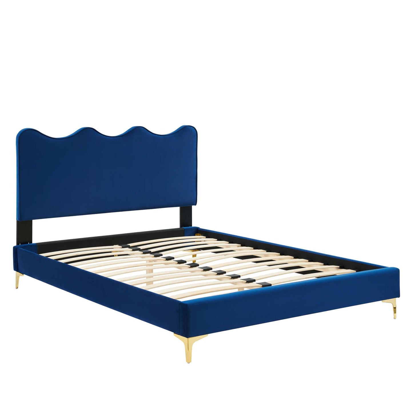 Current Performance Velvet Twin Platform Bed