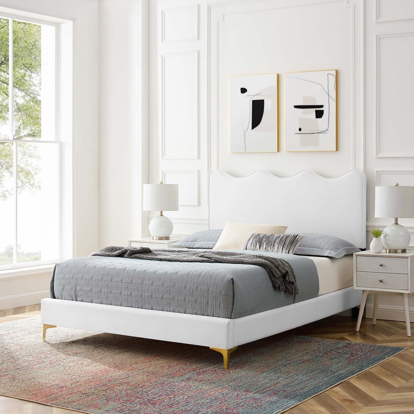 Current Performance Velvet Twin Platform Bed