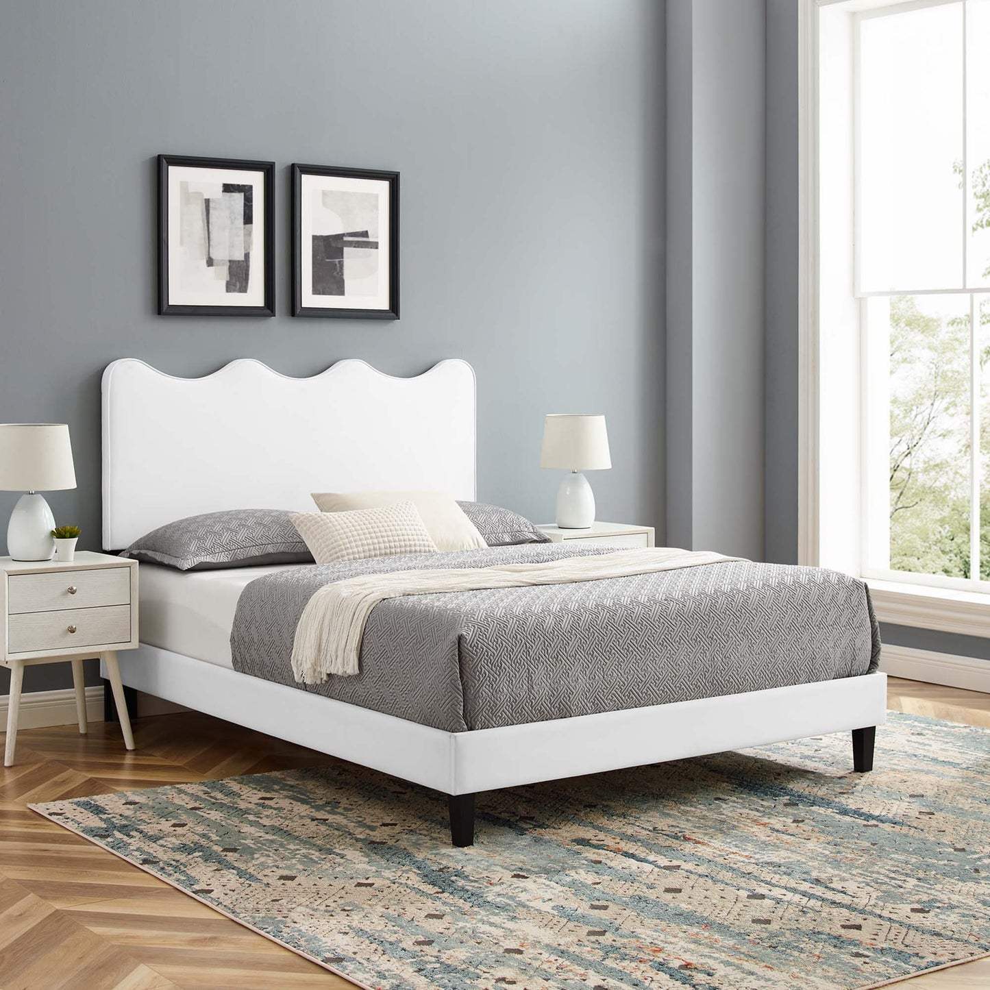 Current Performance Velvet Twin Platform Bed