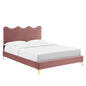 Current Performance Velvet Queen Platform Bed