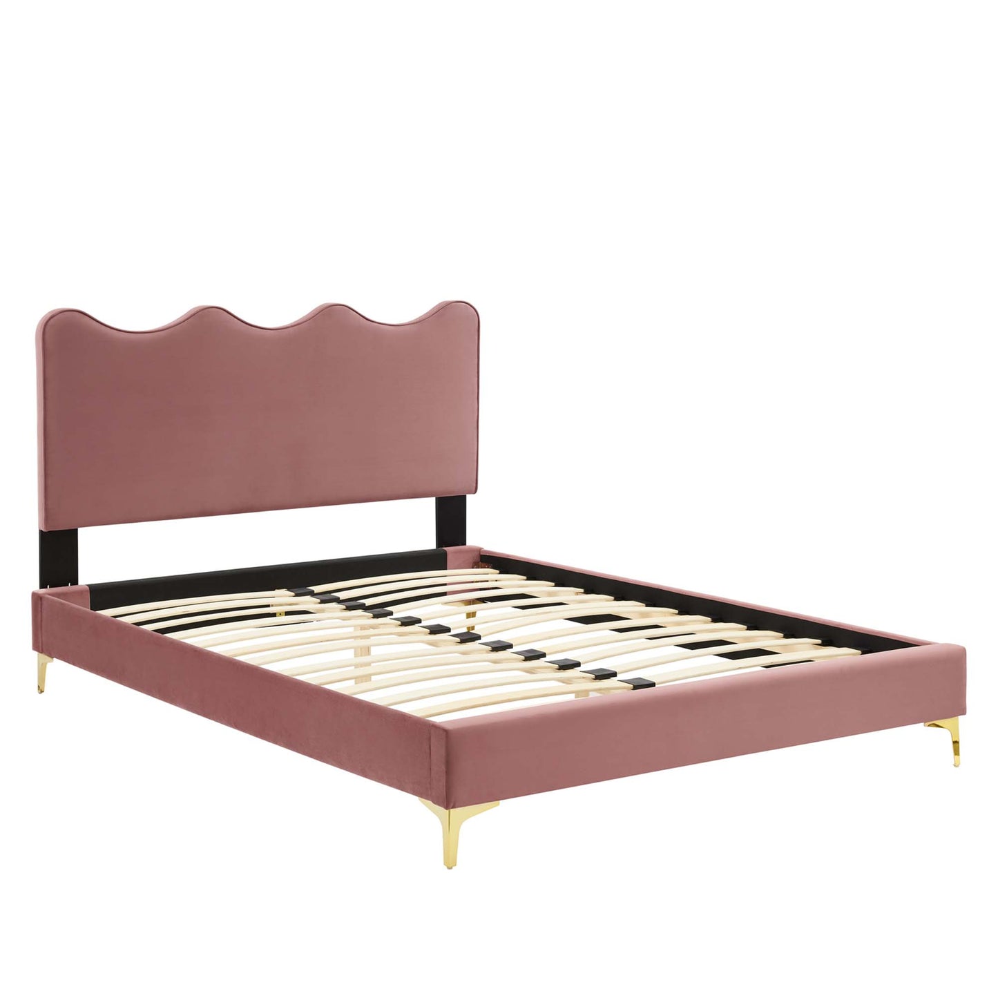 Current Performance Velvet Queen Platform Bed