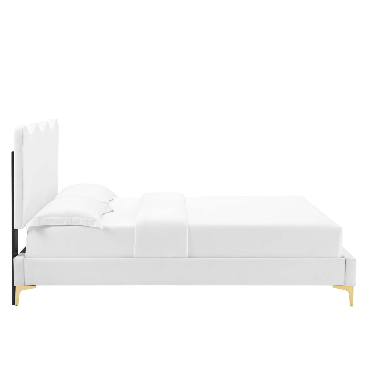 Current Performance Velvet Queen Platform Bed