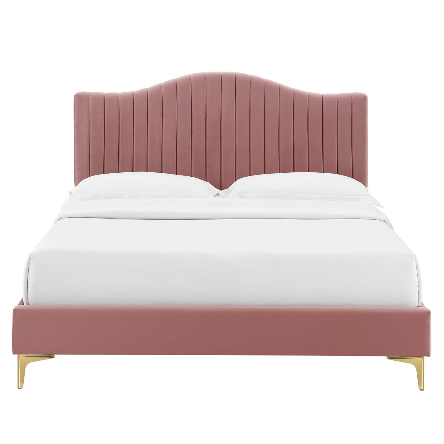 Juniper Channel Tufted Performance Velvet Queen Platform Bed