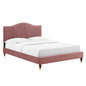 Juniper Channel Tufted Performance Velvet Queen Platform Bed