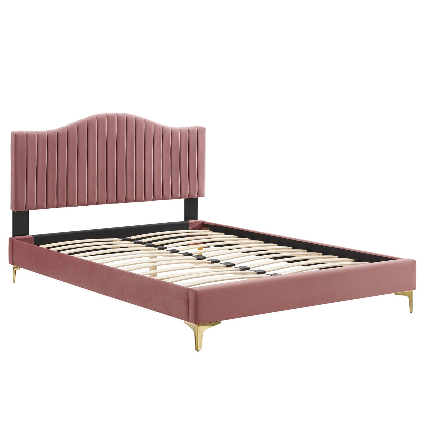 Juniper Channel Tufted Performance Velvet Twin Platform Bed