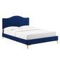 Juniper Channel Tufted Performance Velvet Twin Platform Bed