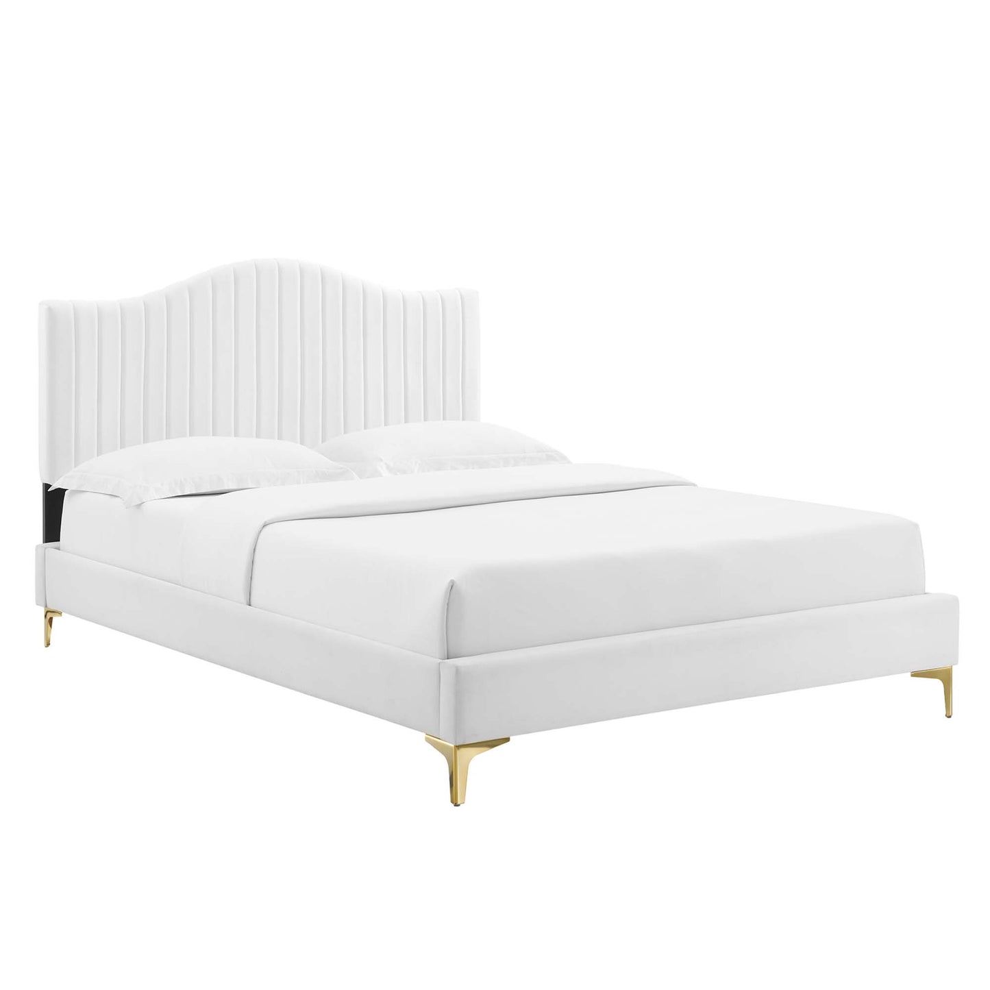 Juniper Channel Tufted Performance Velvet King Platform Bed