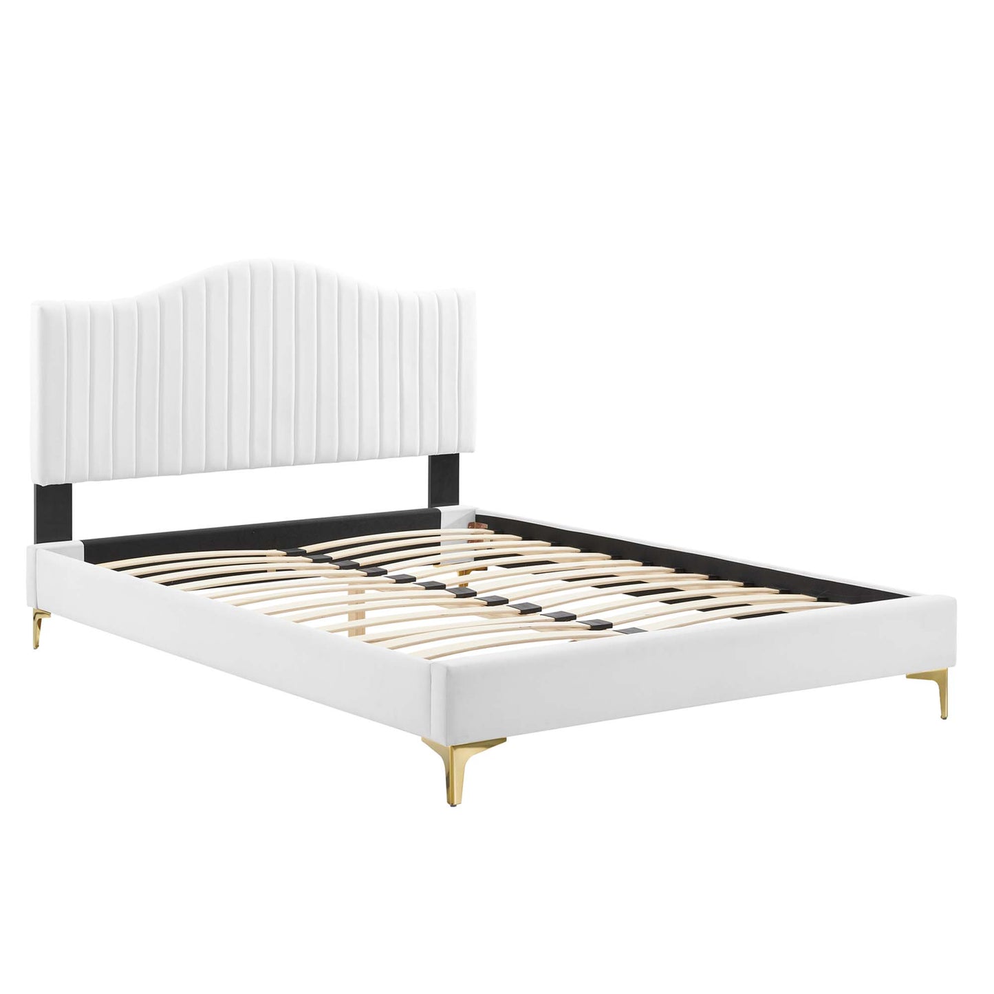 Juniper Channel Tufted Performance Velvet King Platform Bed