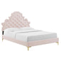 Gwyneth Tufted Performance Velvet Queen Platform Bed