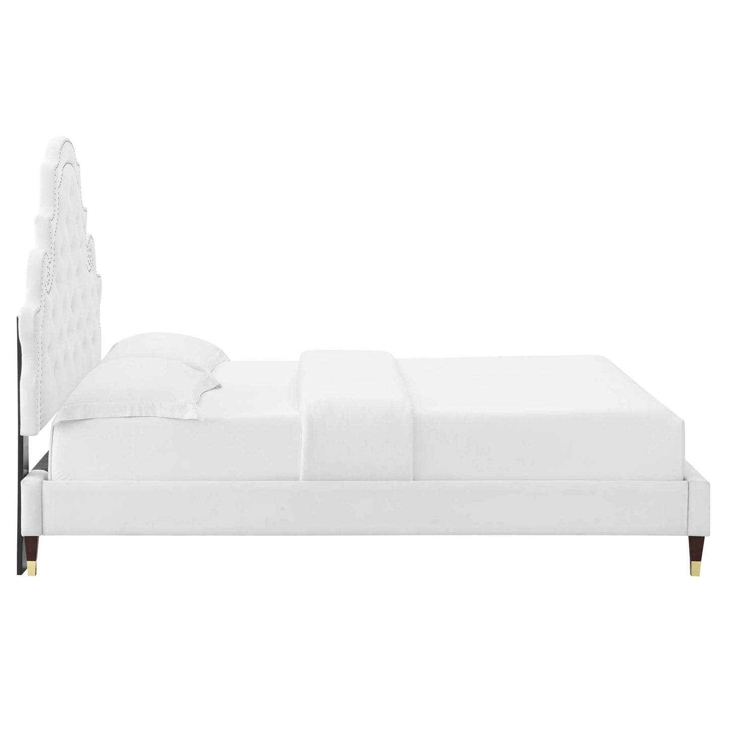 Gwyneth Tufted Performance Velvet Queen Platform Bed