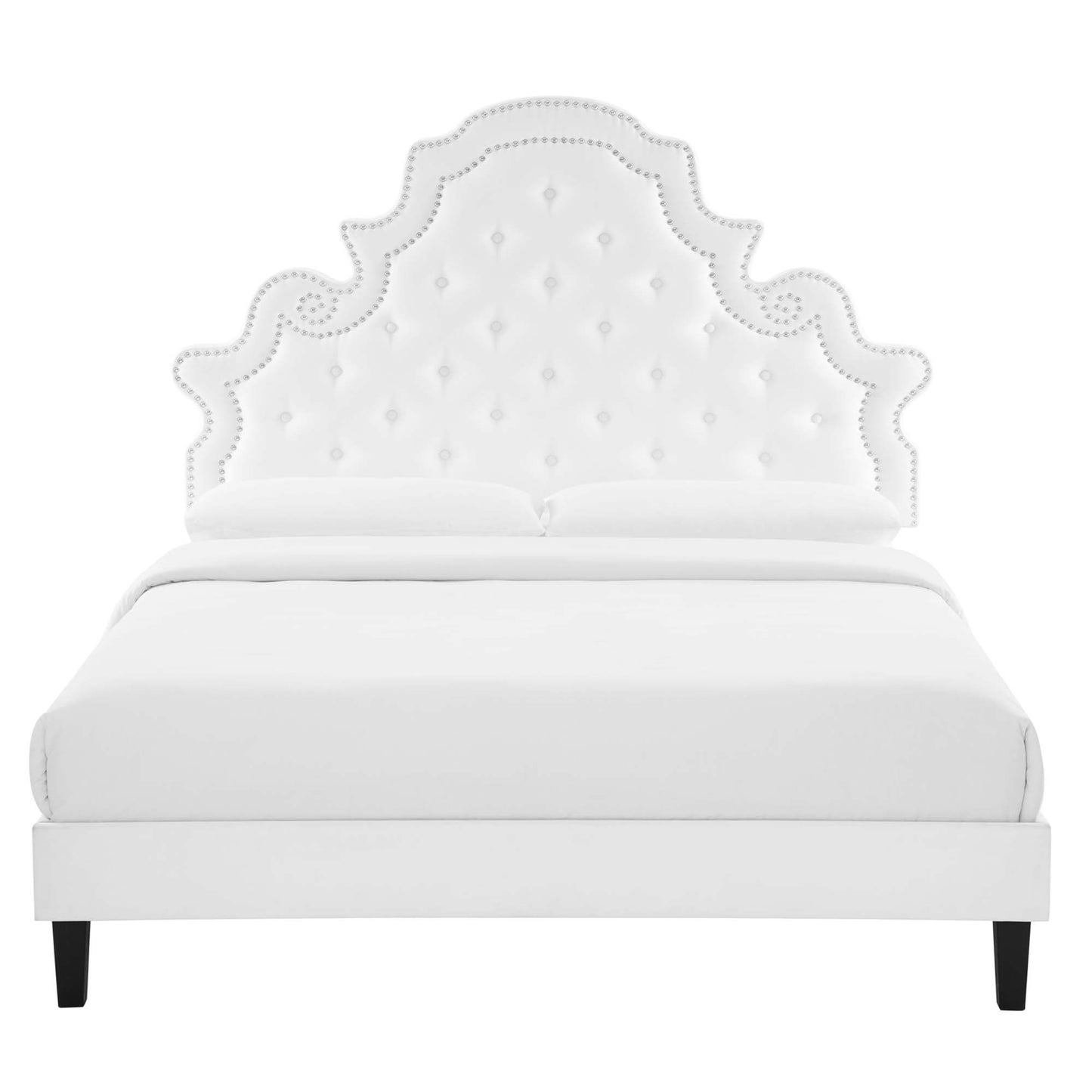 Gwyneth Tufted Performance Velvet Queen Platform Bed