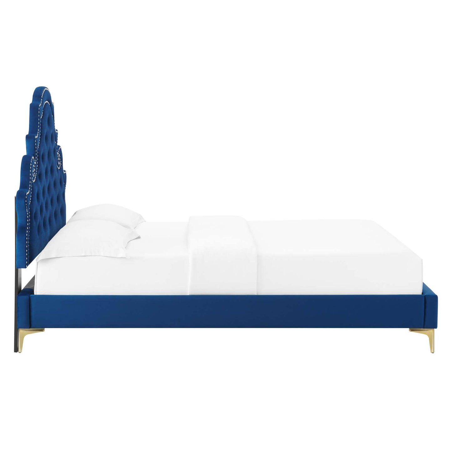 Gwyneth Tufted Performance Velvet Twin Platform Bed