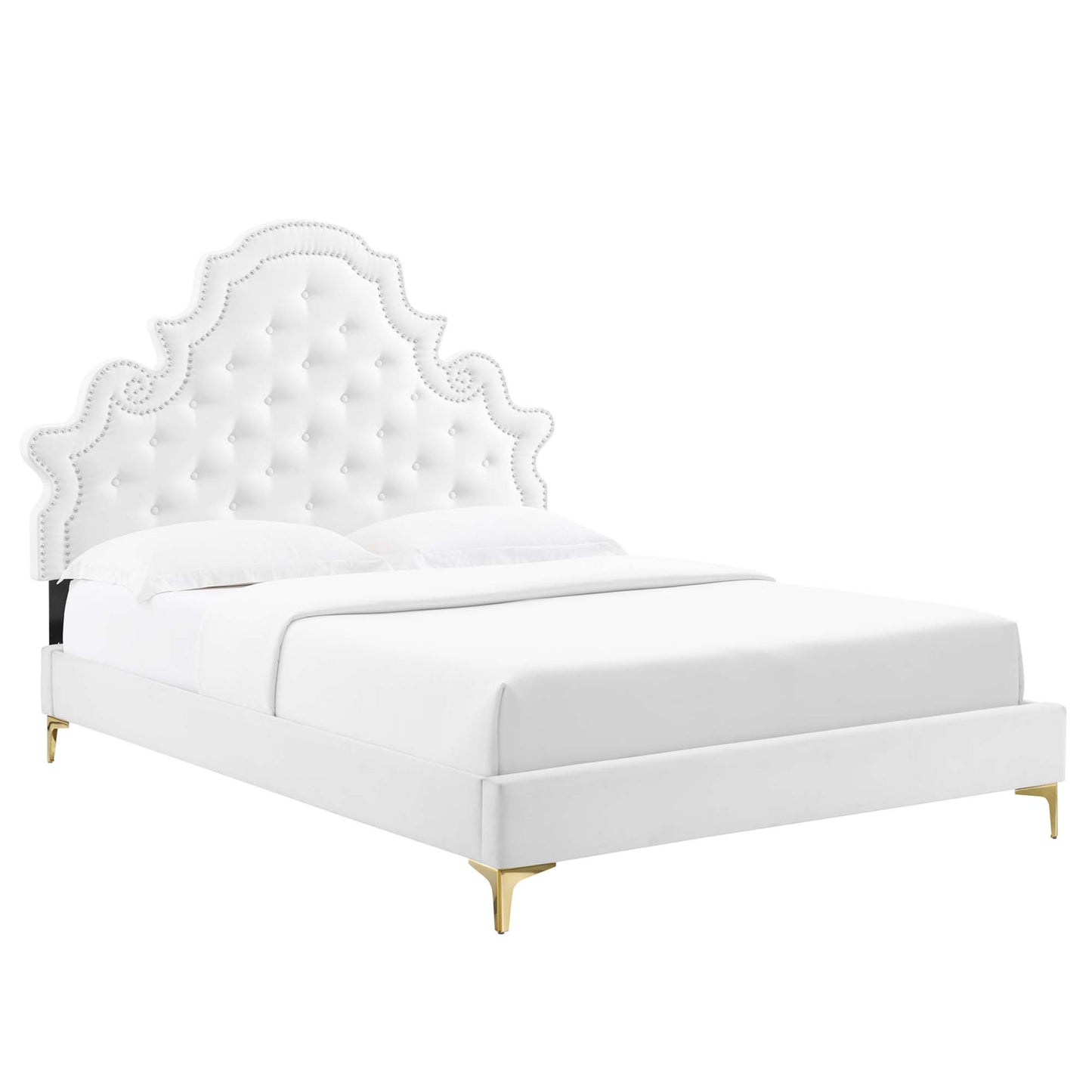 Gwyneth Tufted Performance Velvet Twin Platform Bed