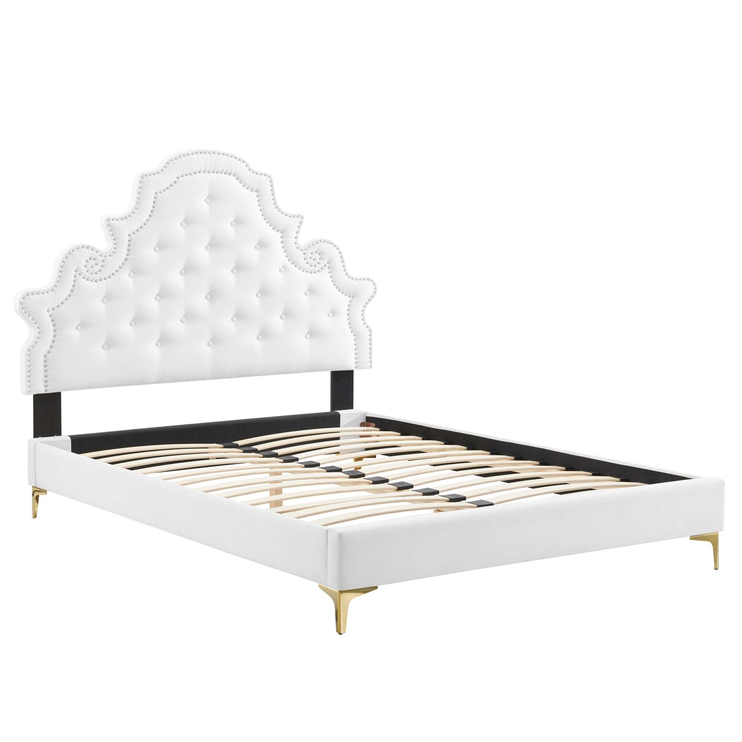 Gwyneth Tufted Performance Velvet Twin Platform Bed