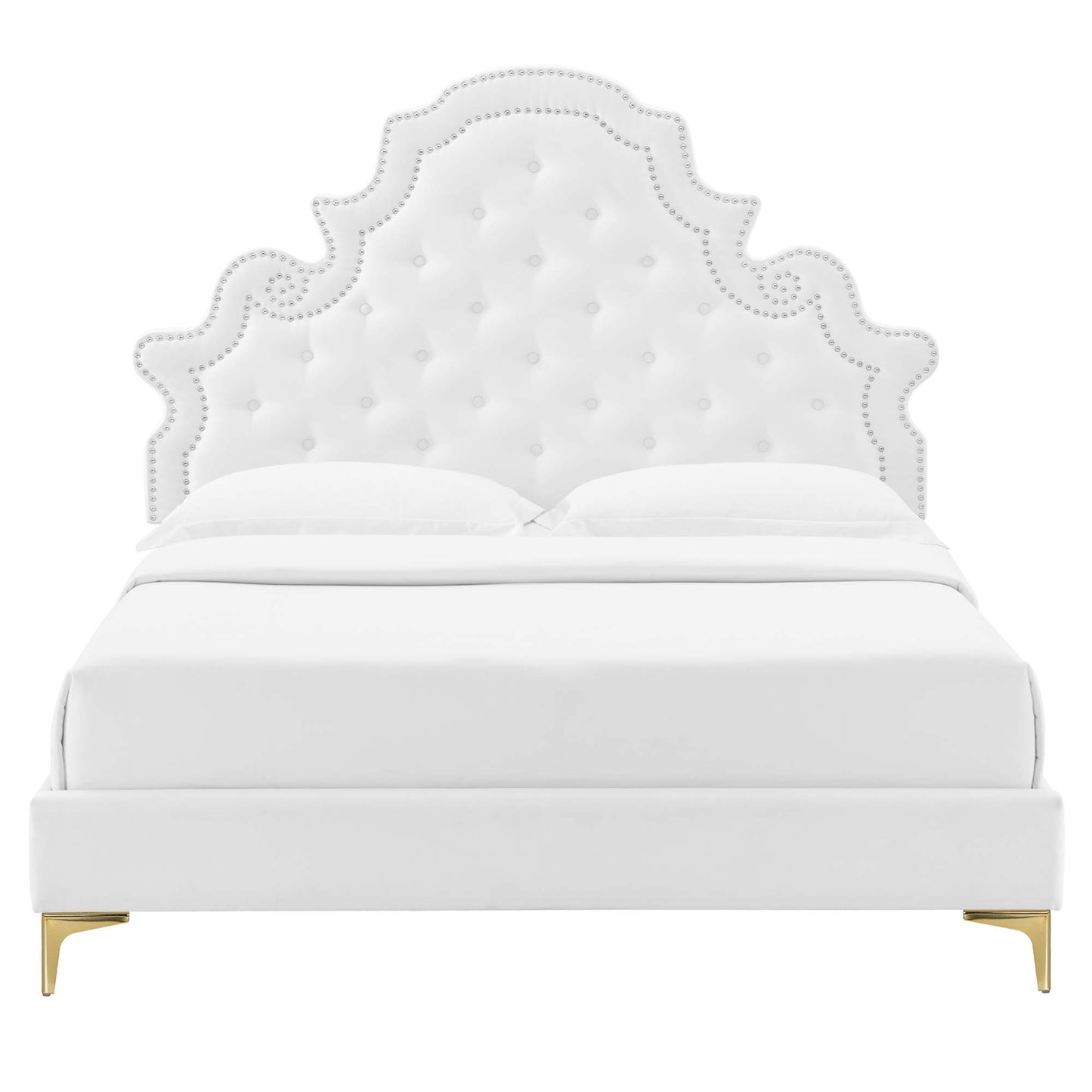 Gwyneth Tufted Performance Velvet Twin Platform Bed