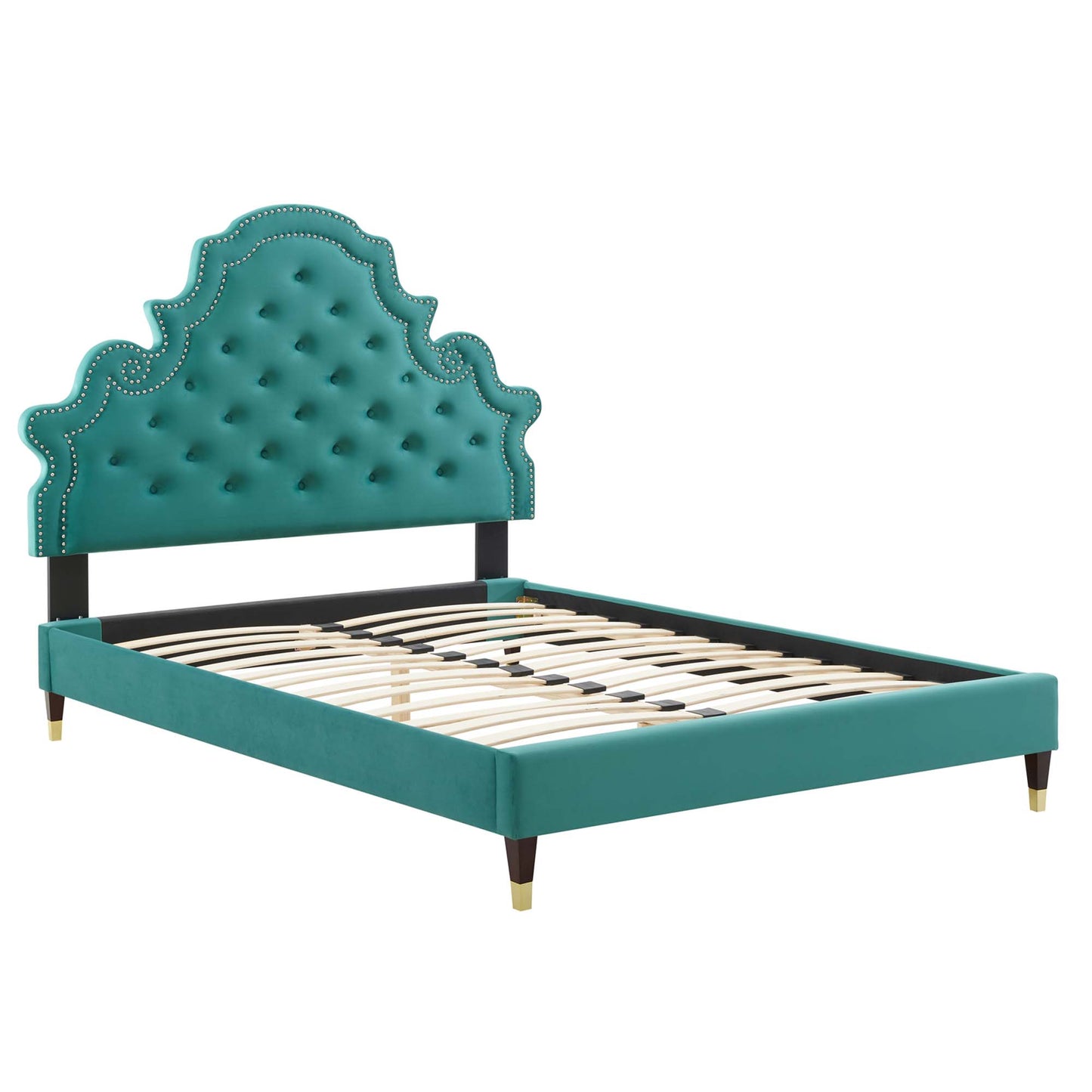 Gwyneth Tufted Performance Velvet Twin Platform Bed