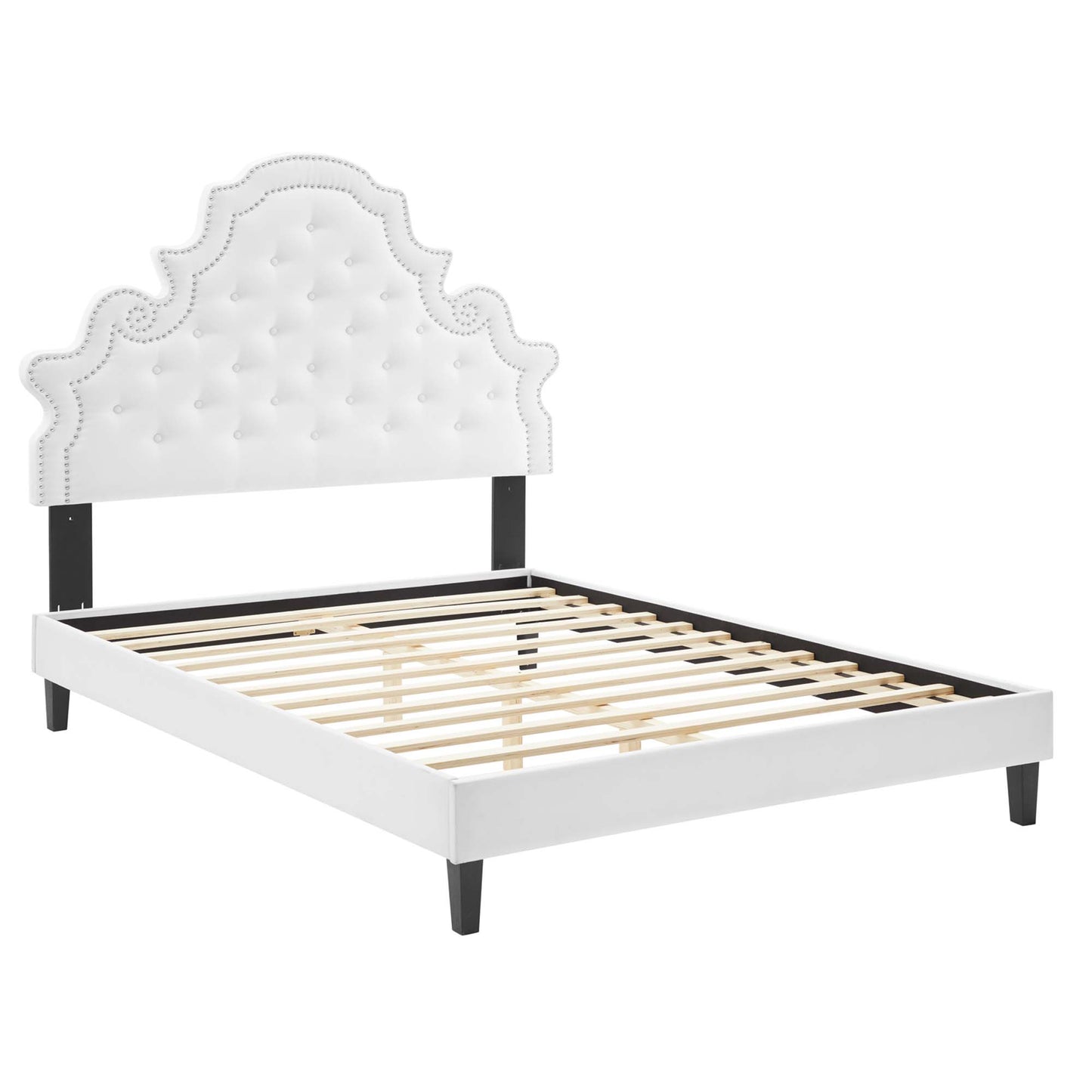 Gwyneth Tufted Performance Velvet Full Platform Bed